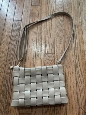 Anthropologie Woven Crossbody Bag in tan